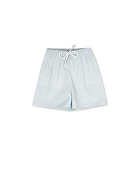 Barnes Bathing Suit - Baby Blue Minigingham, Legacy White