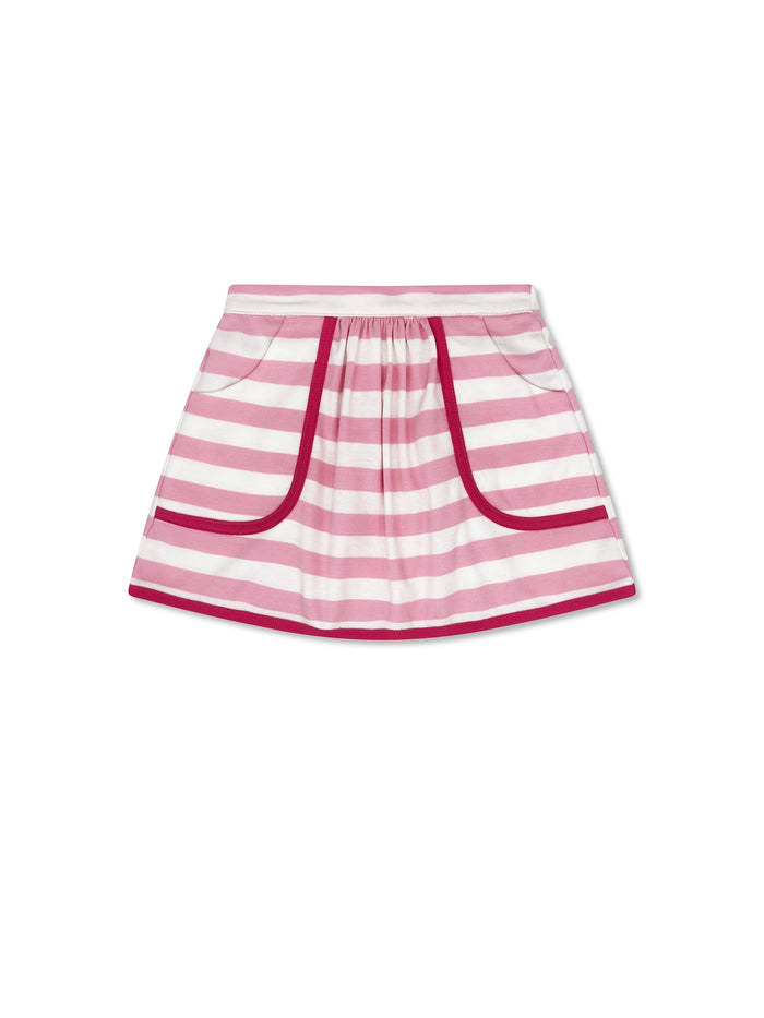 Isabella Skirt - Sumter Pink Stripe, Hilton Head Hot Pink