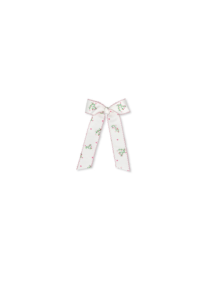 Lola Long Bow - Love You Bunches, Peony Pink