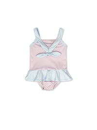 Nora Swimsuit - Baby Pink Minigingham, Baby Blue Minigingham