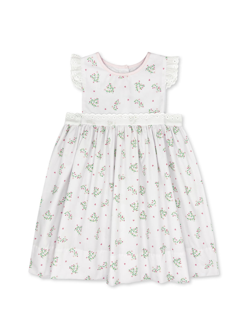 Pinafore Dress - Love You Bunches, Peony Pink