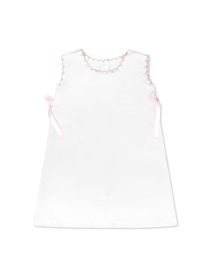 Shelley Dress - Legacy White, Pensacola Pink