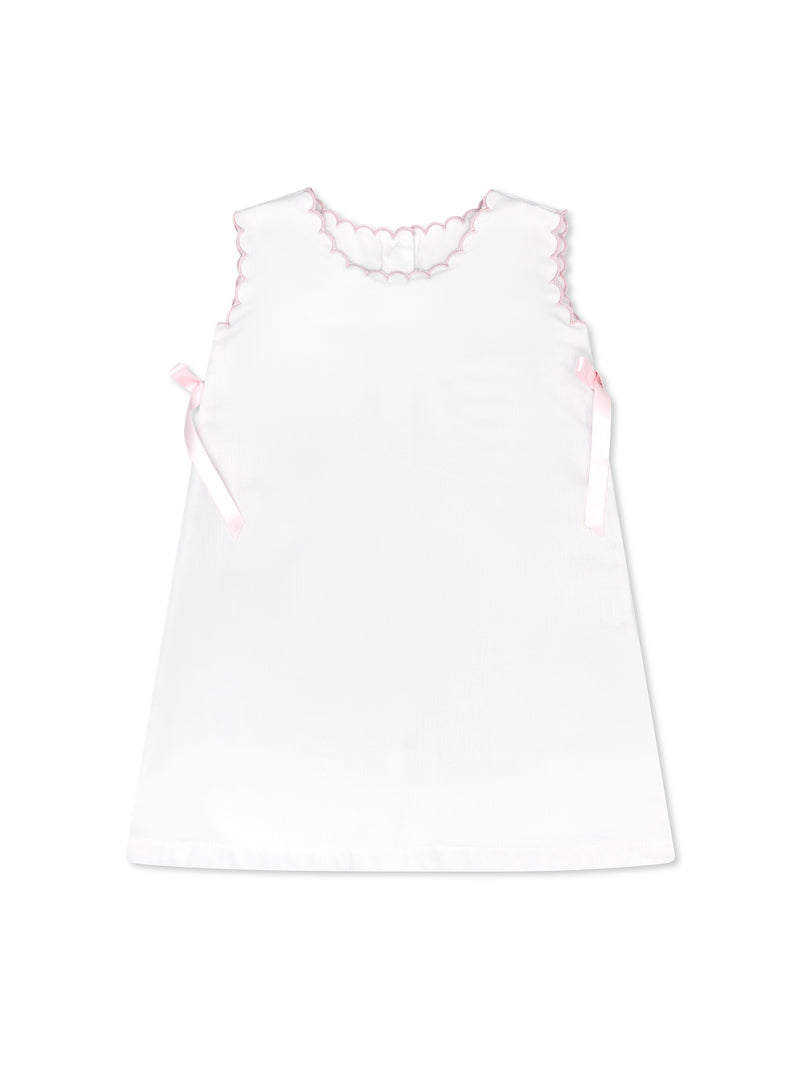 Shelley Dress - Legacy White, Pensacola Pink