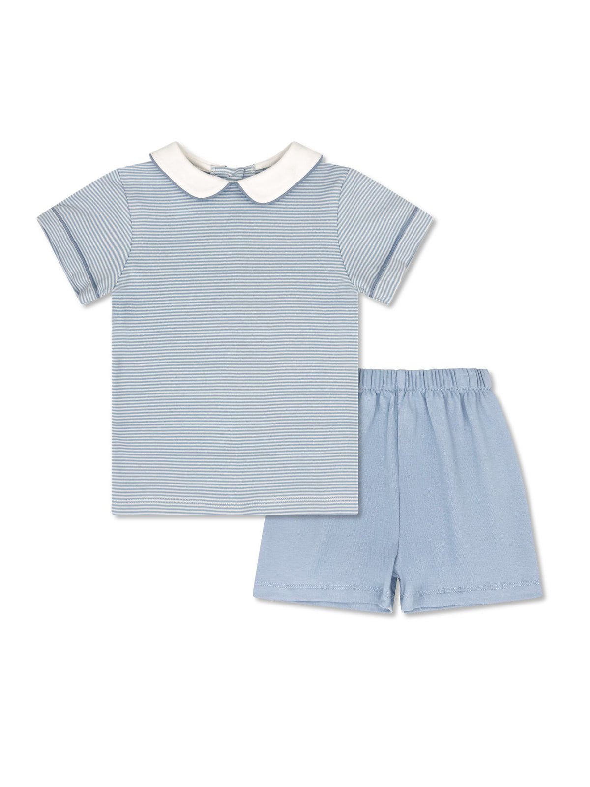 Sibley Short Set - Seaside Blue Ministripe, Dallas Blue