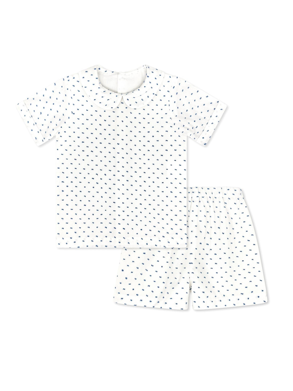 Sibley Short Set - Spring Blue Swiss Dot