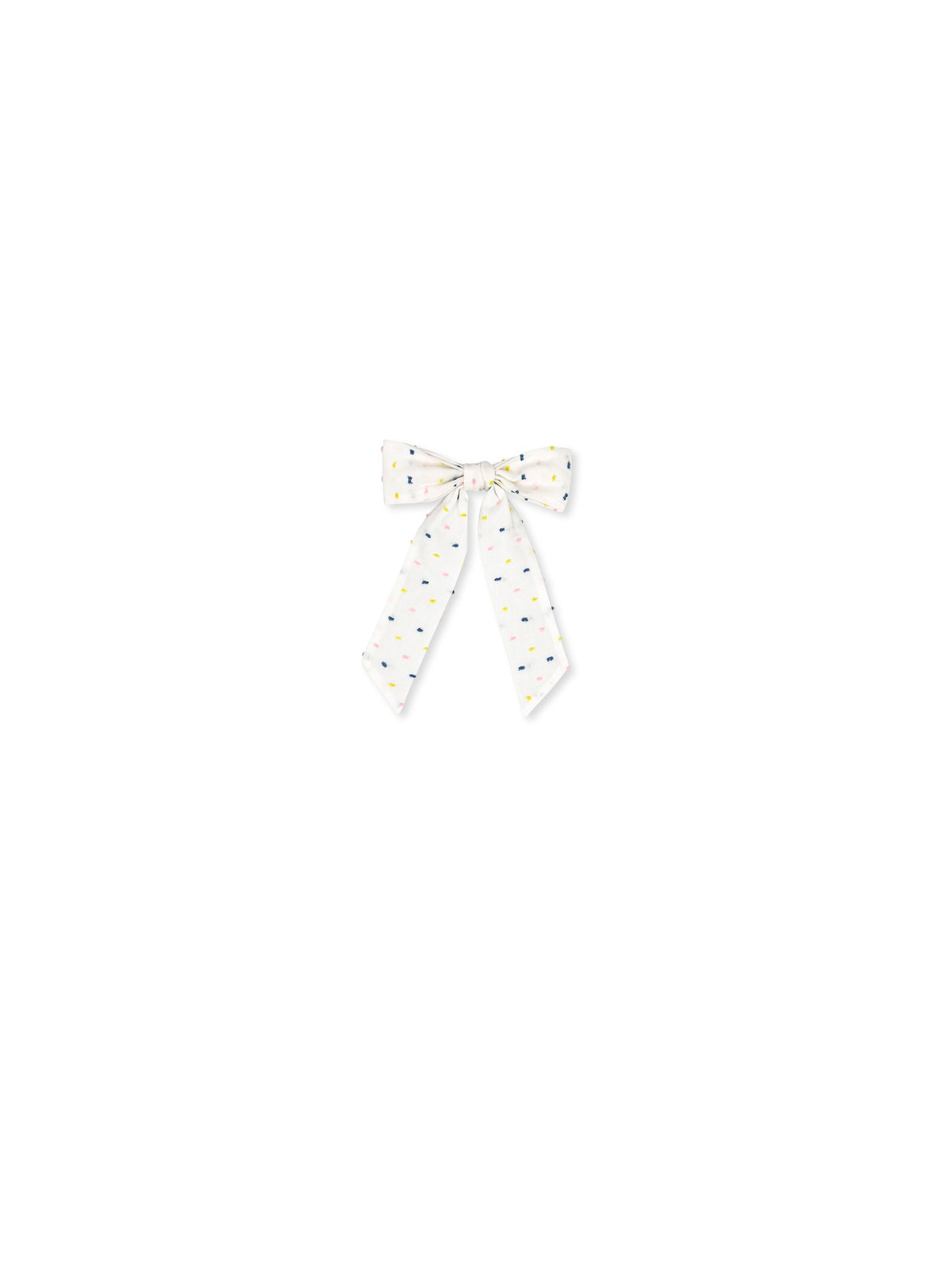 Lola Long Bow - Celebration Swiss Dot