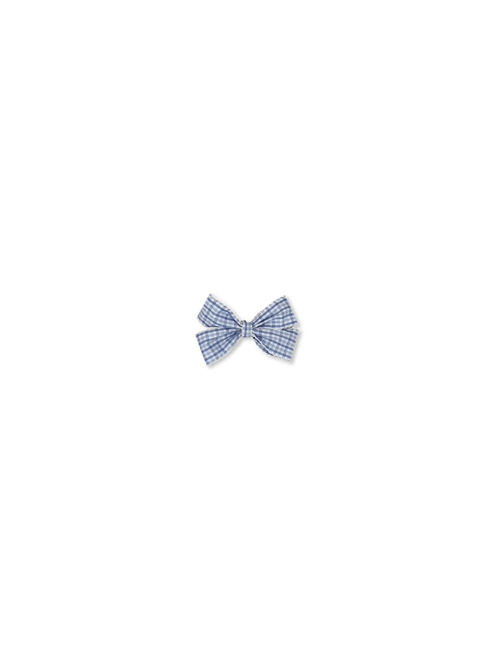 Hallie Hair Bow - Billings Blue Plaid