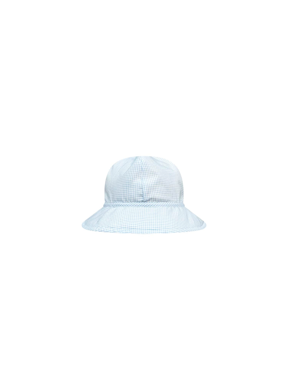 Beach Bucket Hat - Baby Blue Minigingham