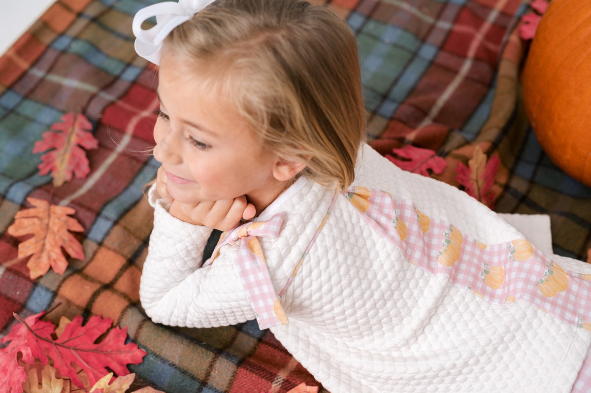 Madeline Legging Set - Worthington White Quilted, Little Pumpkin