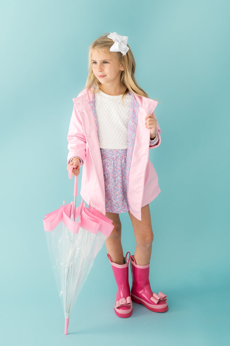 Splish Splash Raincoat - Singing in the Rain Pink, Sweet Pea Floral