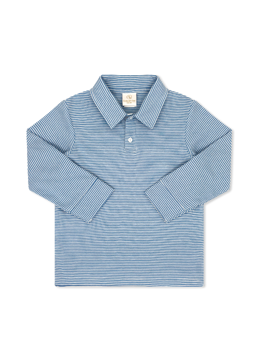 Parker Polo Long Sleeve - Baldwin Blue Stripe