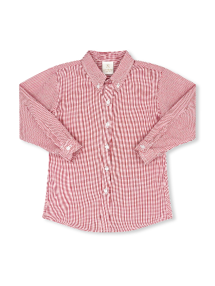 Brees Button Down - Redford Red Windowpane