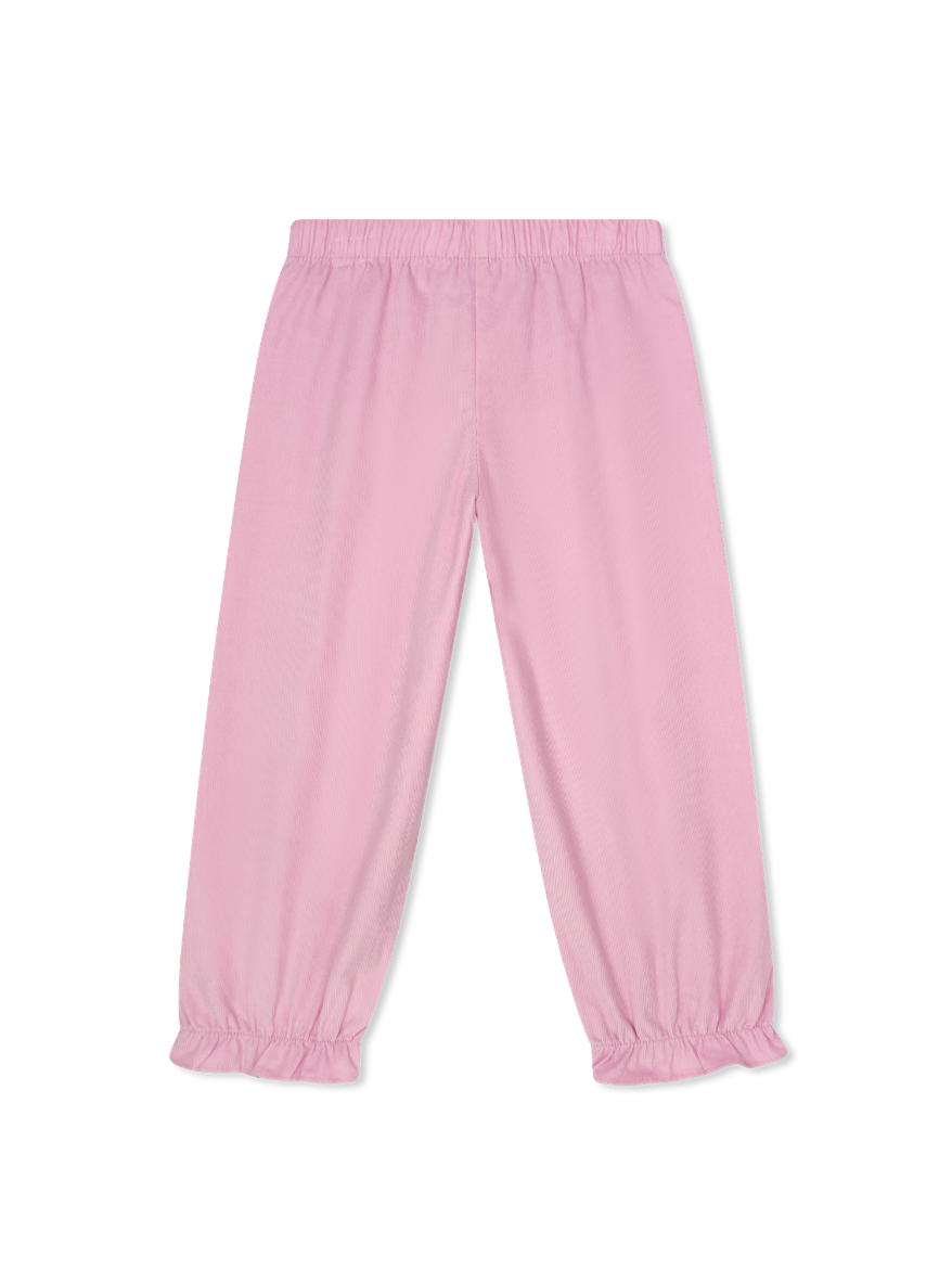 Gloria Gathered Pant - High Point Pink Corduroy