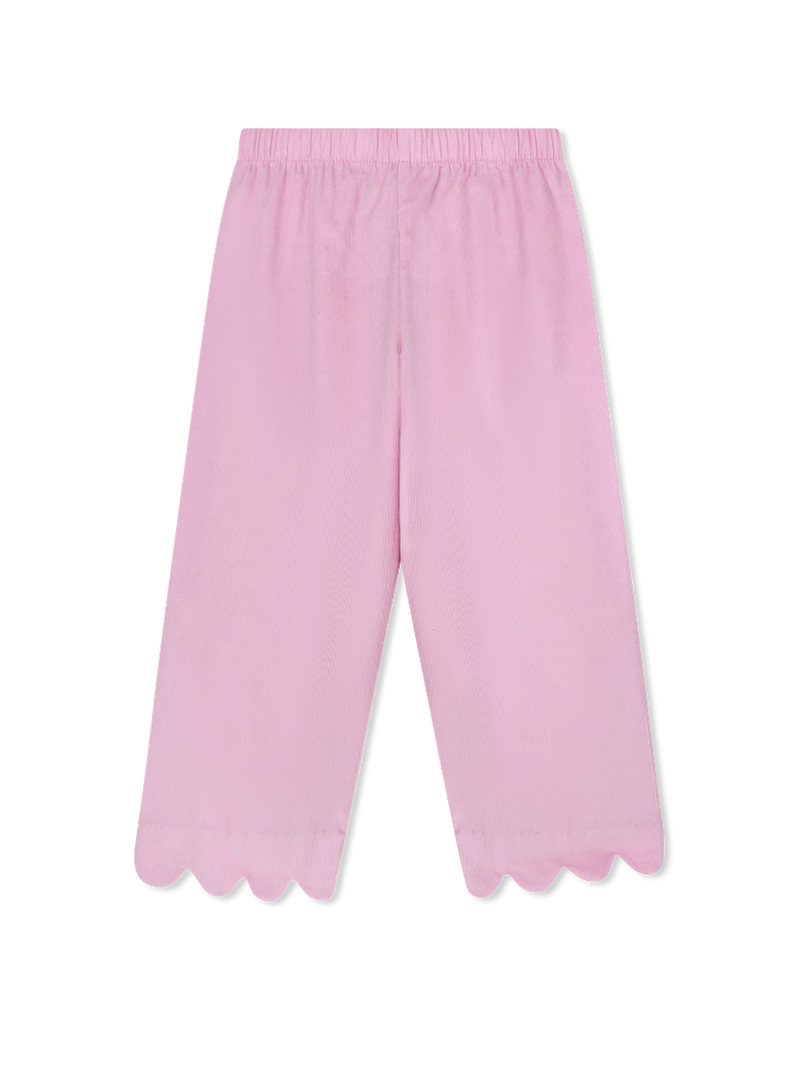 Samantha Scallop Pant - High Point Pink Corduroy
