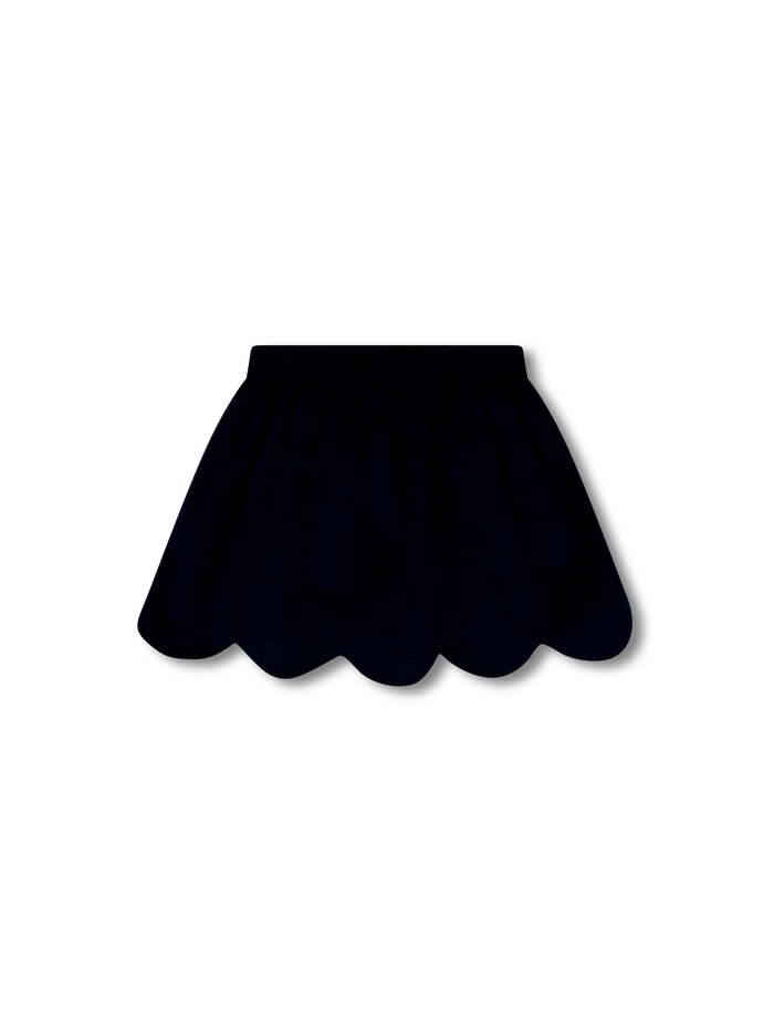 Susie Scallop Skirt - High Point Navy Corduroy