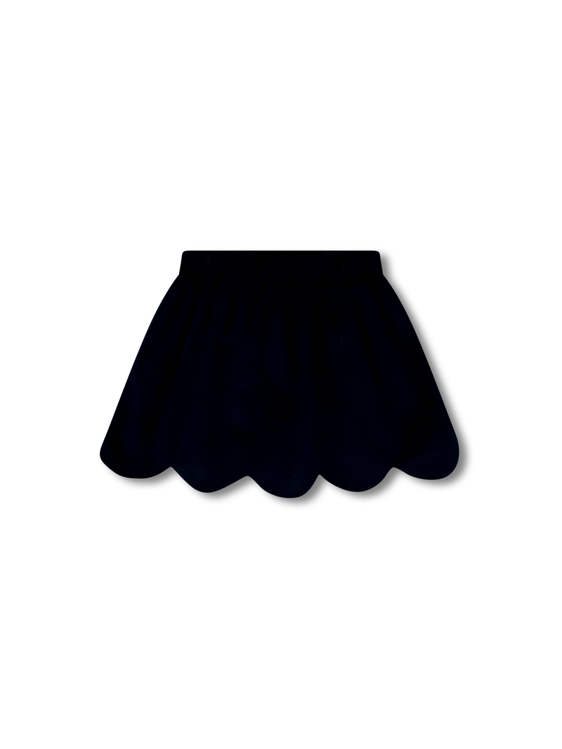 Susie Scallop Skirt - High Point Navy Corduroy