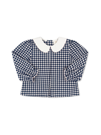 Caroline Blouse Long Sleeve - Blue Ridge Check