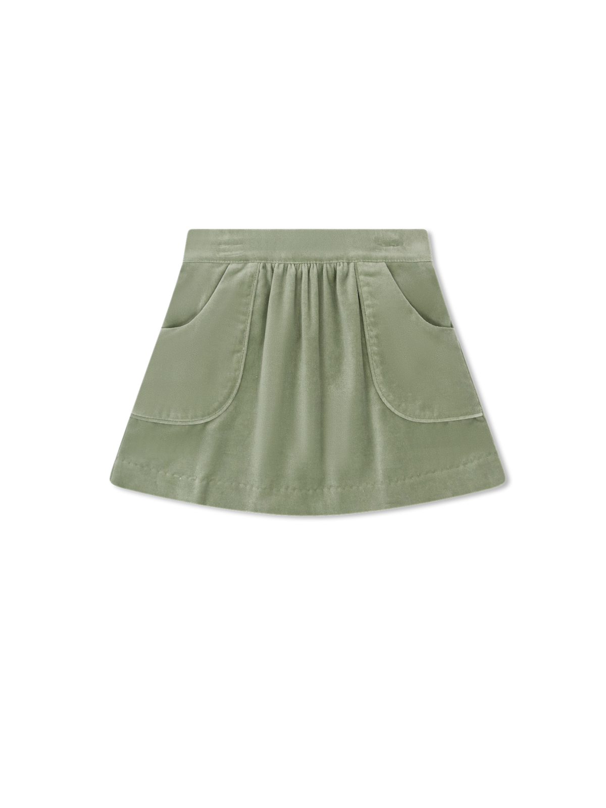 Isabella Skirt - Leyland Green Velvet