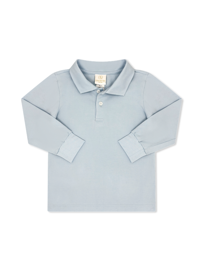 Parker Polo Long Sleeve - Bluffton Blue Knit