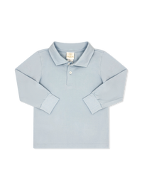 Parker Polo Long Sleeve - Bluffton Blue Knit
