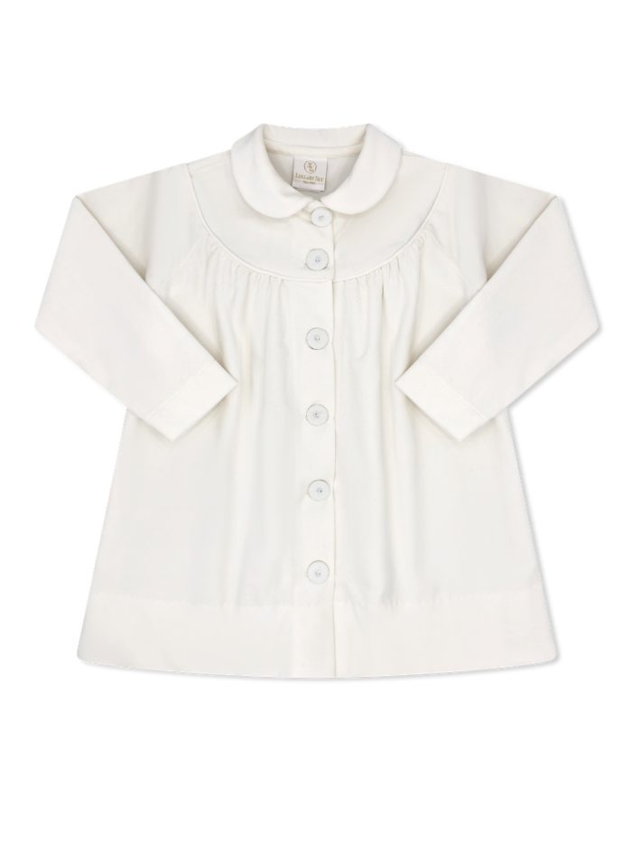 Collette Coat - Winter White Velvet
