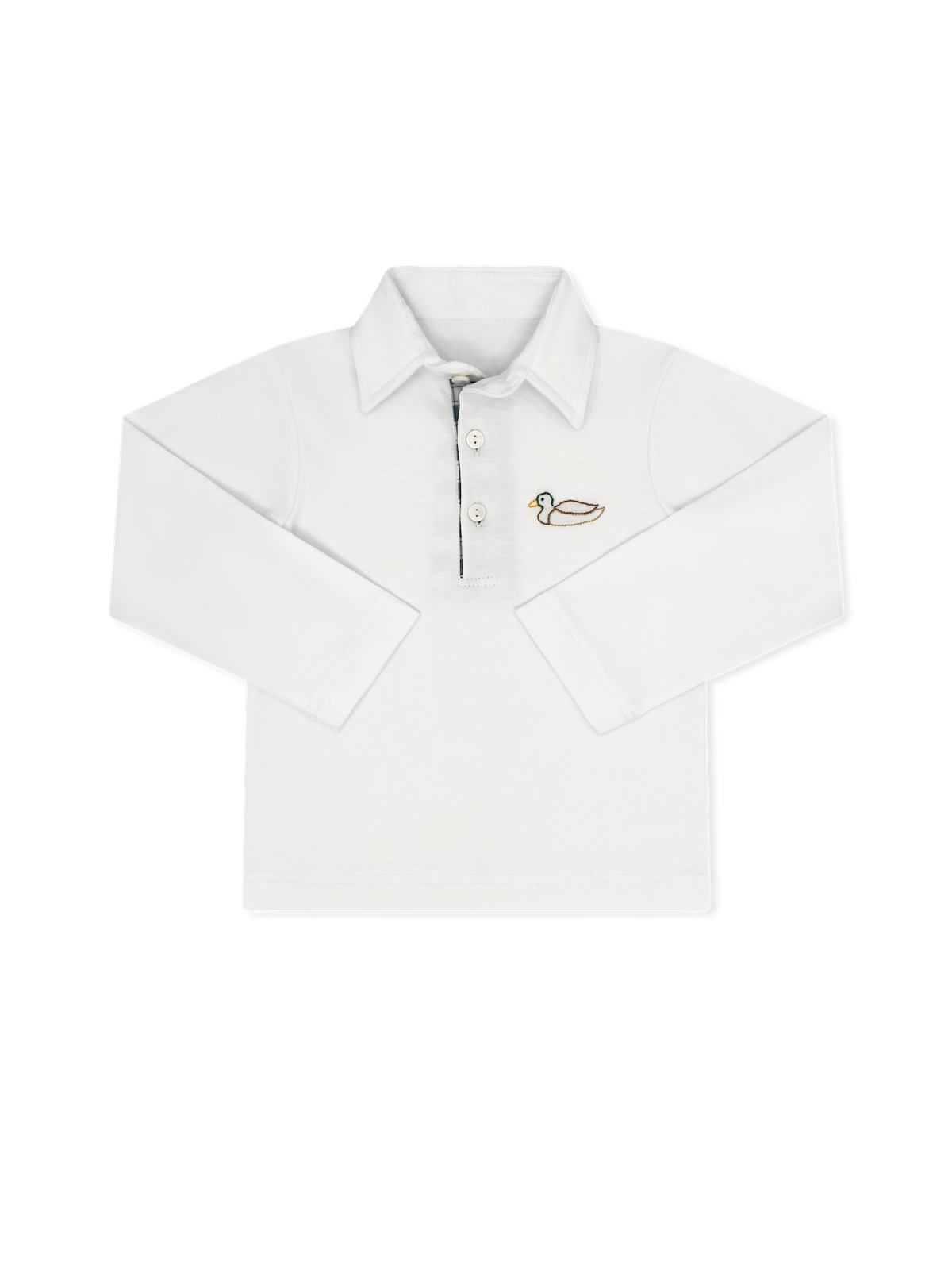 Parker Polo LS - Willoughby White Knit, Mallard