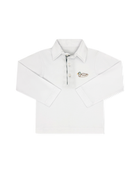 Parker Polo LS - Willoughby White Knit, Mallard