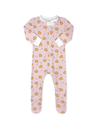 Once Upon A Time Footie - Pumpkin Patch Delight, Pink