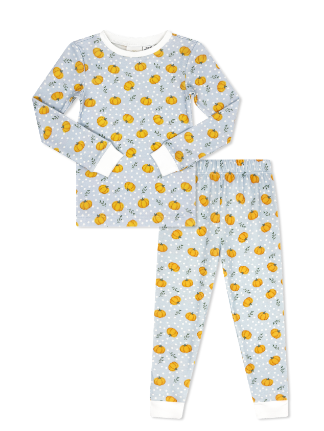 Sweet Pea PJ Set - Pumpkin Patch Delight, Blue