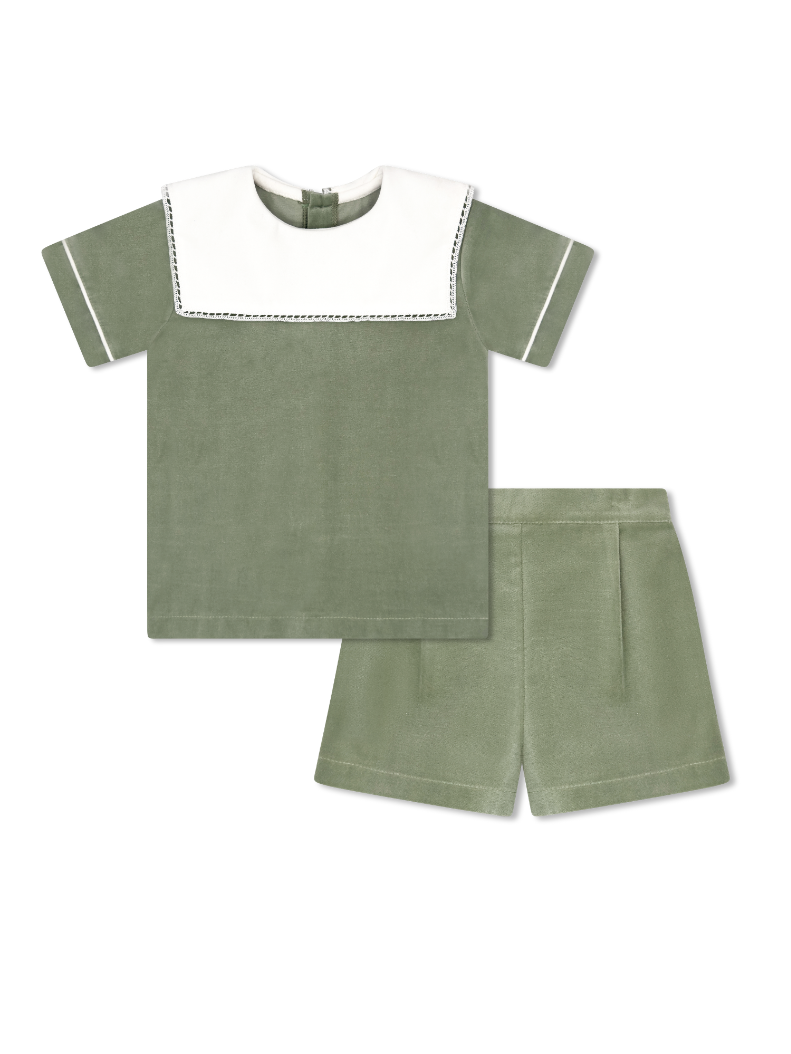 Christian Short Set - Leyland Green Velvet