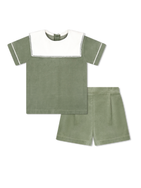 Christian Short Set - Leyland Green Velvet