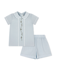 Jonathan Short Set - Boston Blue Batiste, Holly