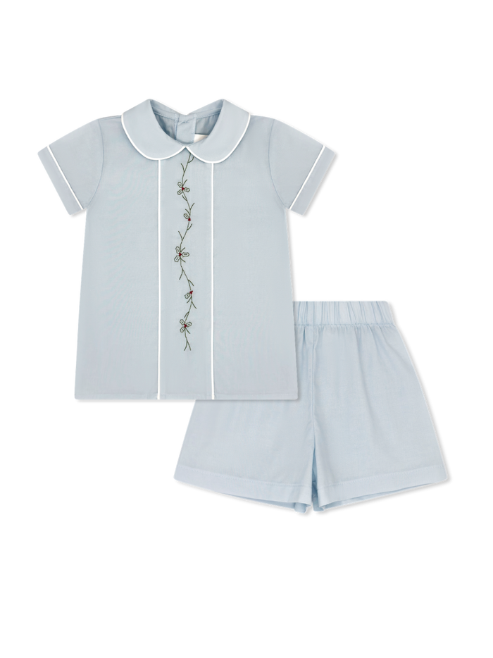 Jonathan Short Set - Boston Blue Batiste, Holly