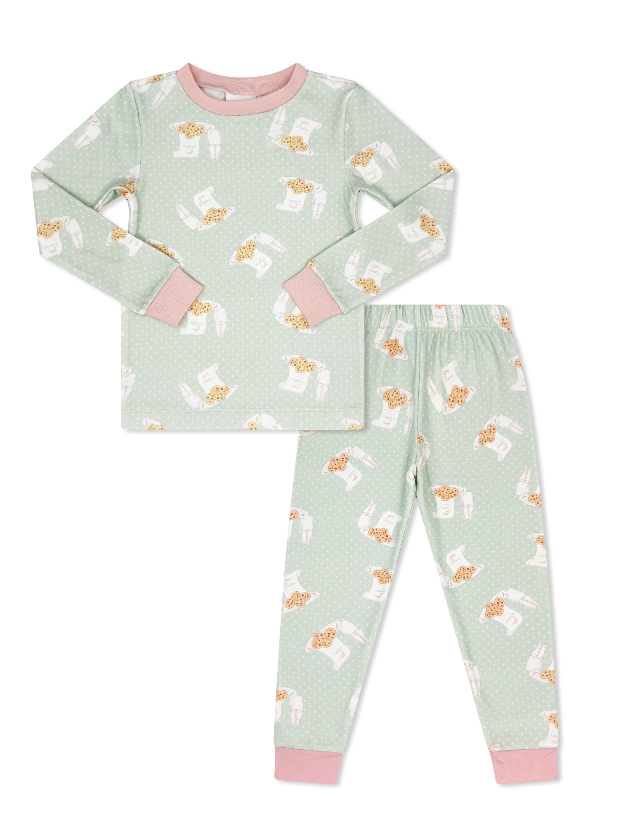 Sweet Pea PJ Set - Baking Spirits Bright, Pensacola Pink