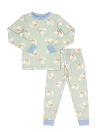 Sweet Pea PJ Set - Baking Spirits Bright, Bluffton Blue