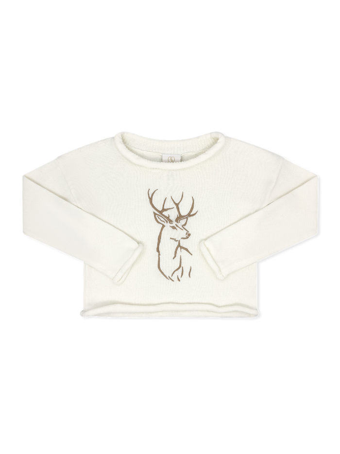 Ryan Roll Neck Sweater - Kingsport Khaki, Deer
