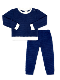 Quincy Quilted Play Set - Newton Navy Quilted, Worthington White Quilted