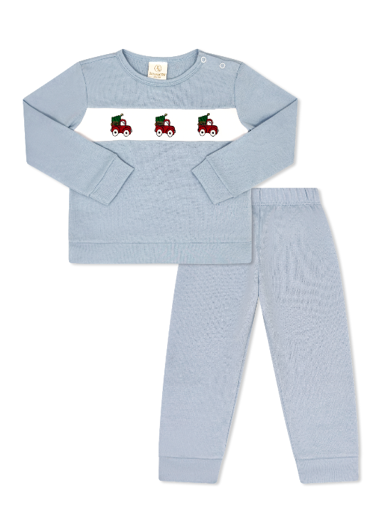 Bayou Play Set - Boardwalk Blue Knit, Christmas Truck