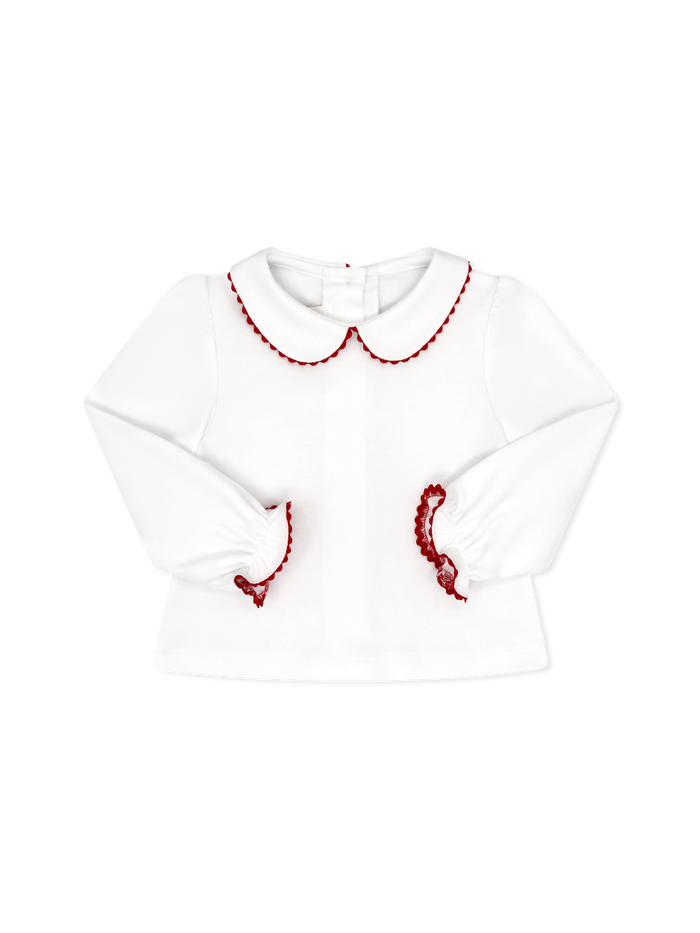 Better Together Blouse Long Sleeve - Legacy White, Ramsey Red