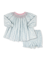 Betsy Bloomer Set Long Sleeve - Snow Kissed Floral, Princeton Pink Corduroy