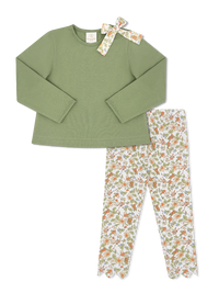 Madeline Legging Set - Saybrook Sage Knit, Hearthside Floral