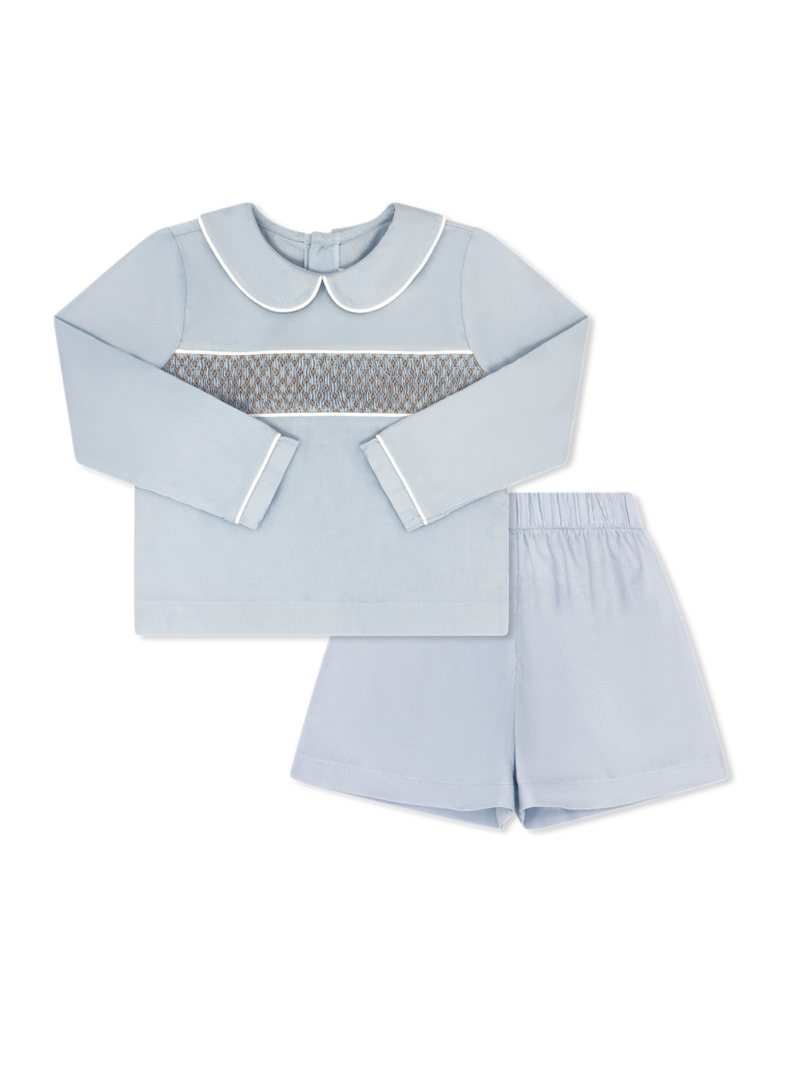 Liam Short Set Long Sleeve - Princeton Blue Corduroy
