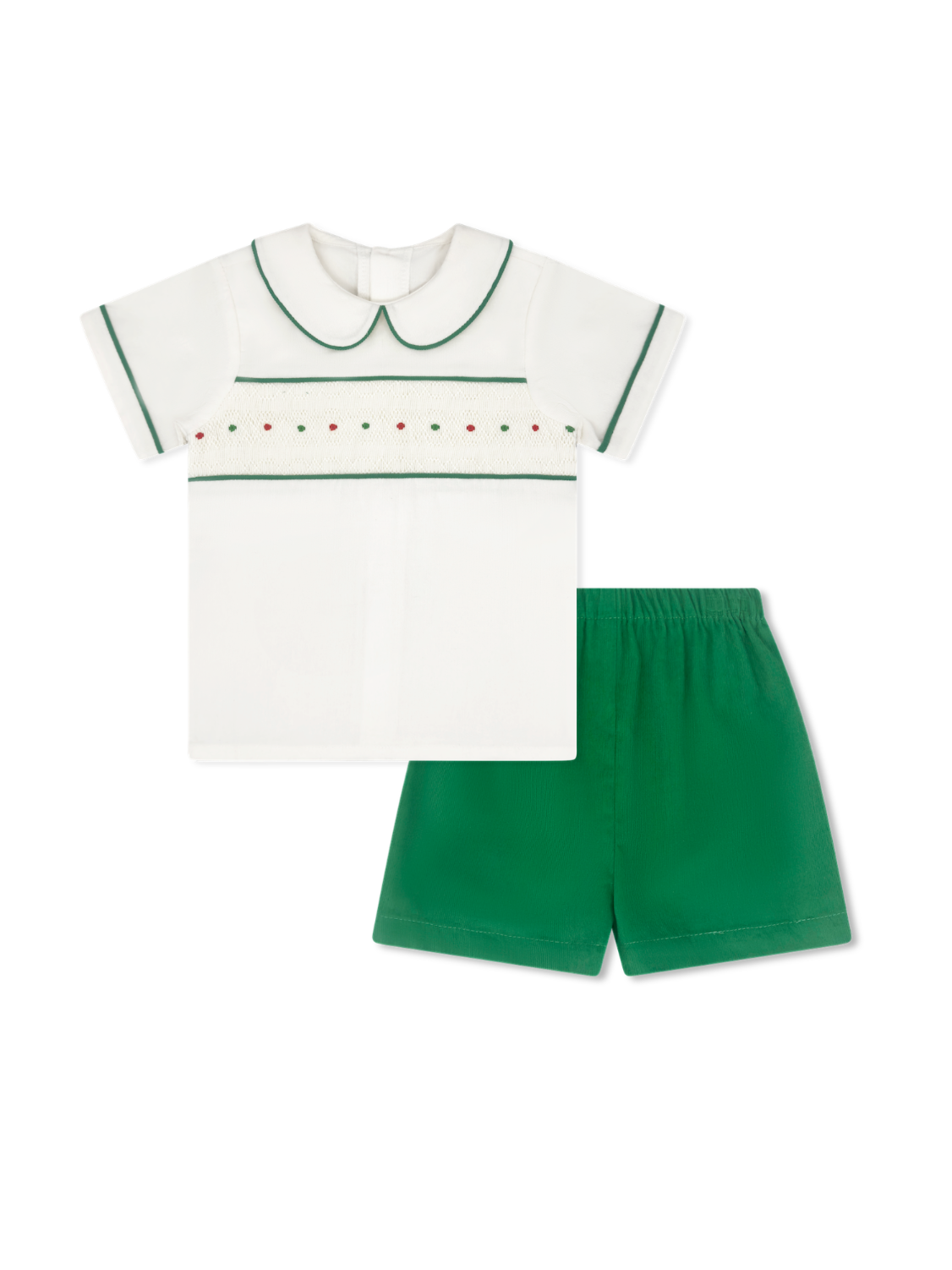 Liam Short Set - Dreamy White Corduroy, Garland Green (FW25)