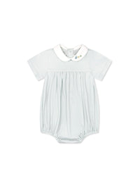 Covington Bubble - Park Blue with Train Embroidery - Classic Core Baby | Lullaby Set