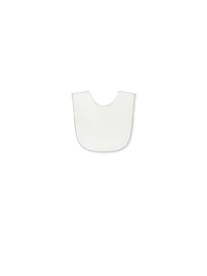 Heirloom Bib - Park White with Park Pink - Classic Core Baby | Lullaby Set