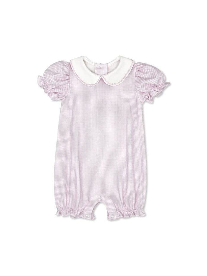 Precious Play Bubble - Baby Pink Minigingham Knit - Classic Core Baby | Lullaby Set
