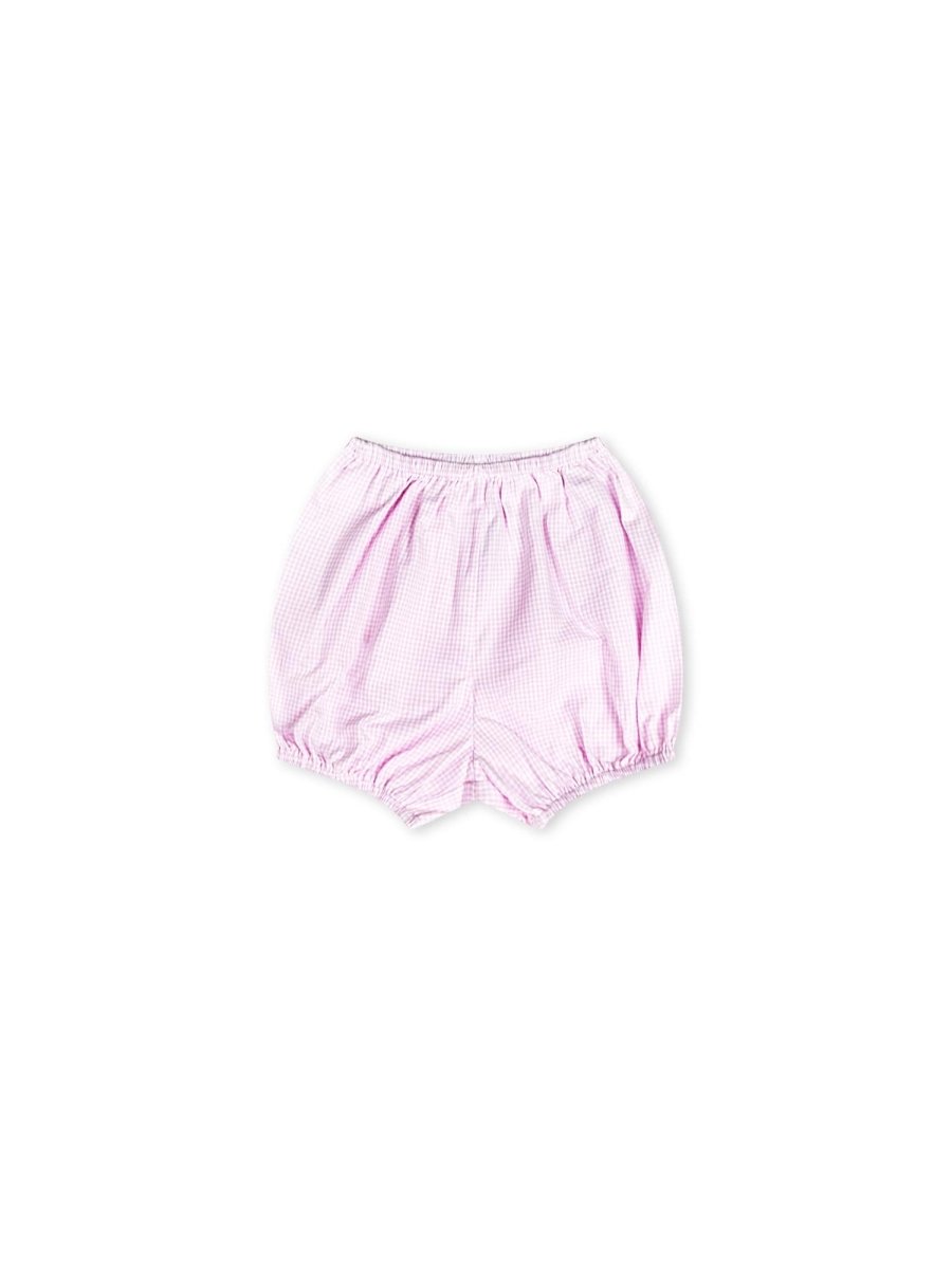 Elegant Diaper Cover - Baby Pink Minigingham Woven - Classic Core Baby | Lullaby Set