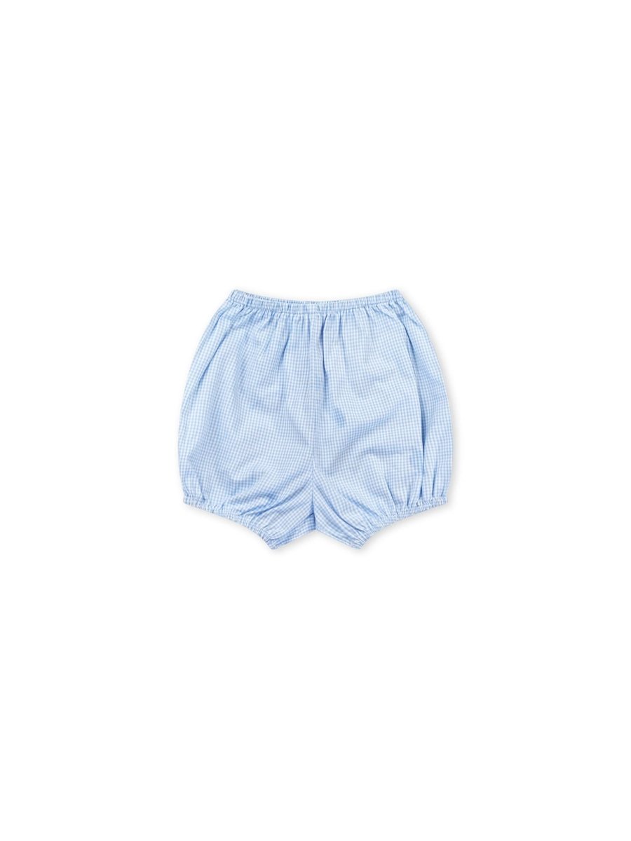 Elegant Diaper Cover - Baby Blue Minigingham Woven - Classic Core Baby | Lullaby Set