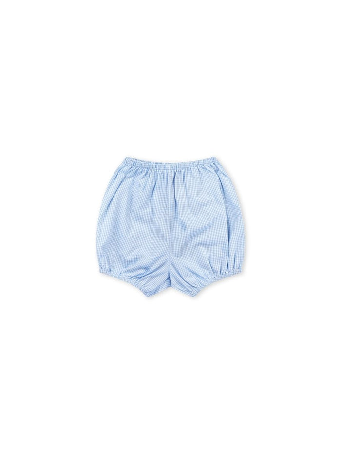 Elegant Diaper Cover - Baby Blue Minigingham Woven - Classic Core Baby | Lullaby Set