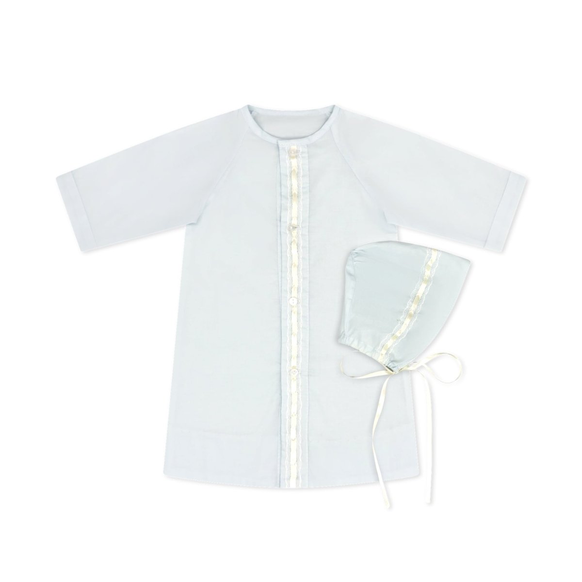 Original Daygown Set - Blessings Blue, Ecru Ribbon - Classic Core Baby | Lullaby Set